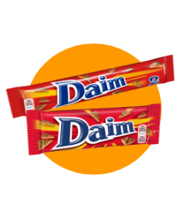 2 Daim Riegel, in der 2er und der 1er Variante übereinander